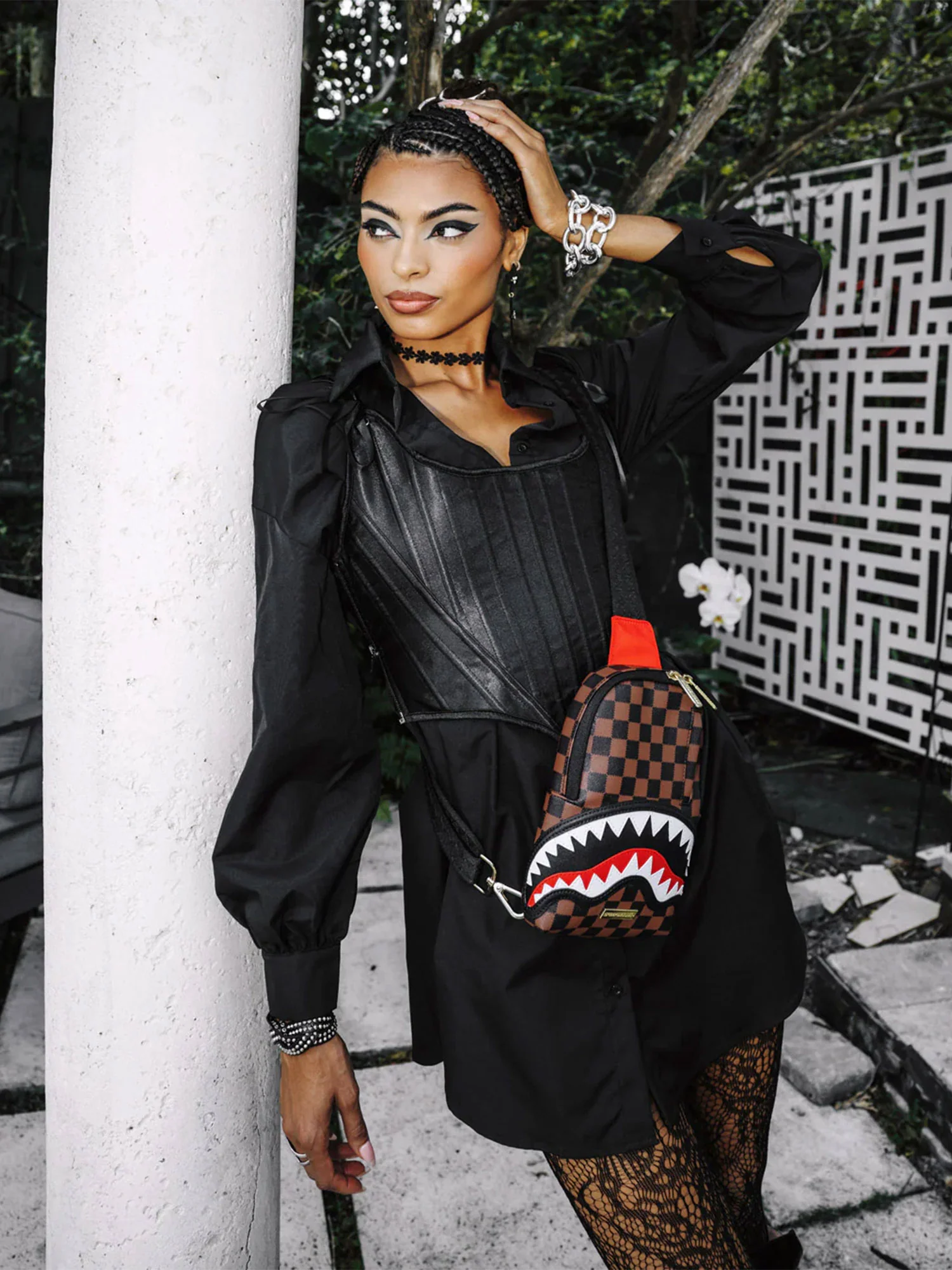 SPRAYGROUND SAWTOOTH SHARKS IN PARIS ONE-STRAP SLING - Image 2