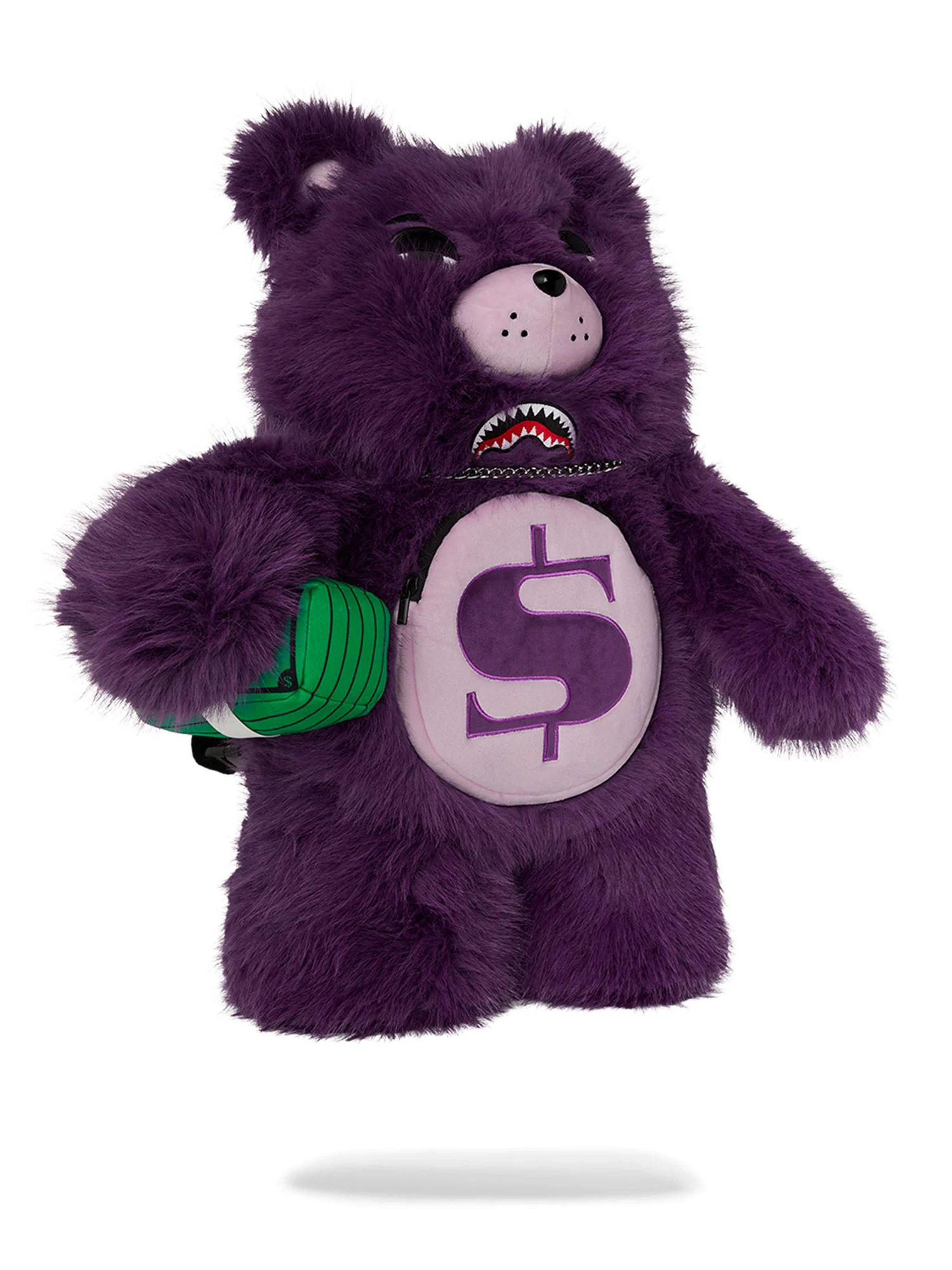 SPRAYGROUND FUR CRAY PURP MONEYBEAR BACKPACK - Image 2