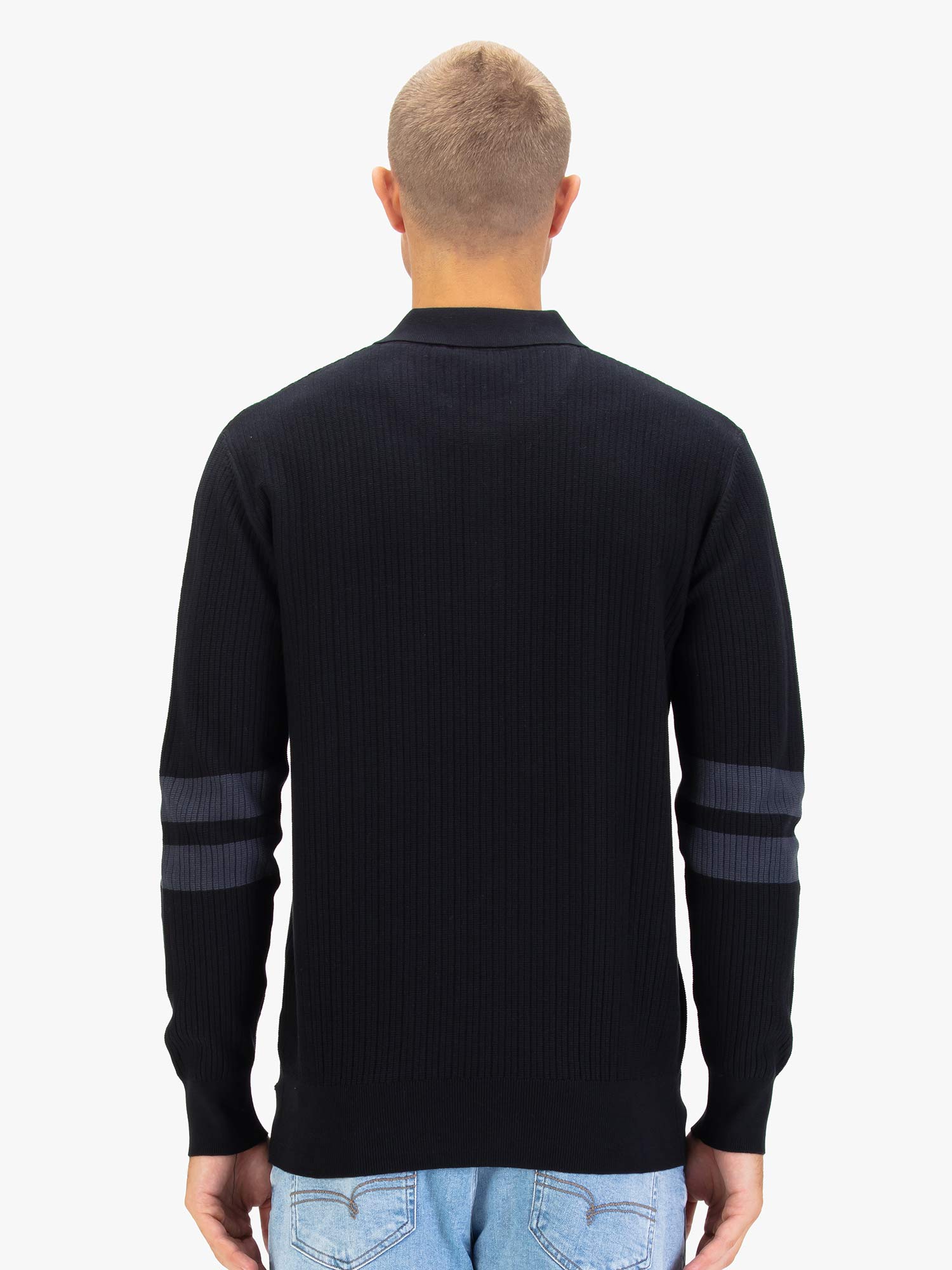 DAWLISH LONG SLEEVE KNITTED POLO - Image 4