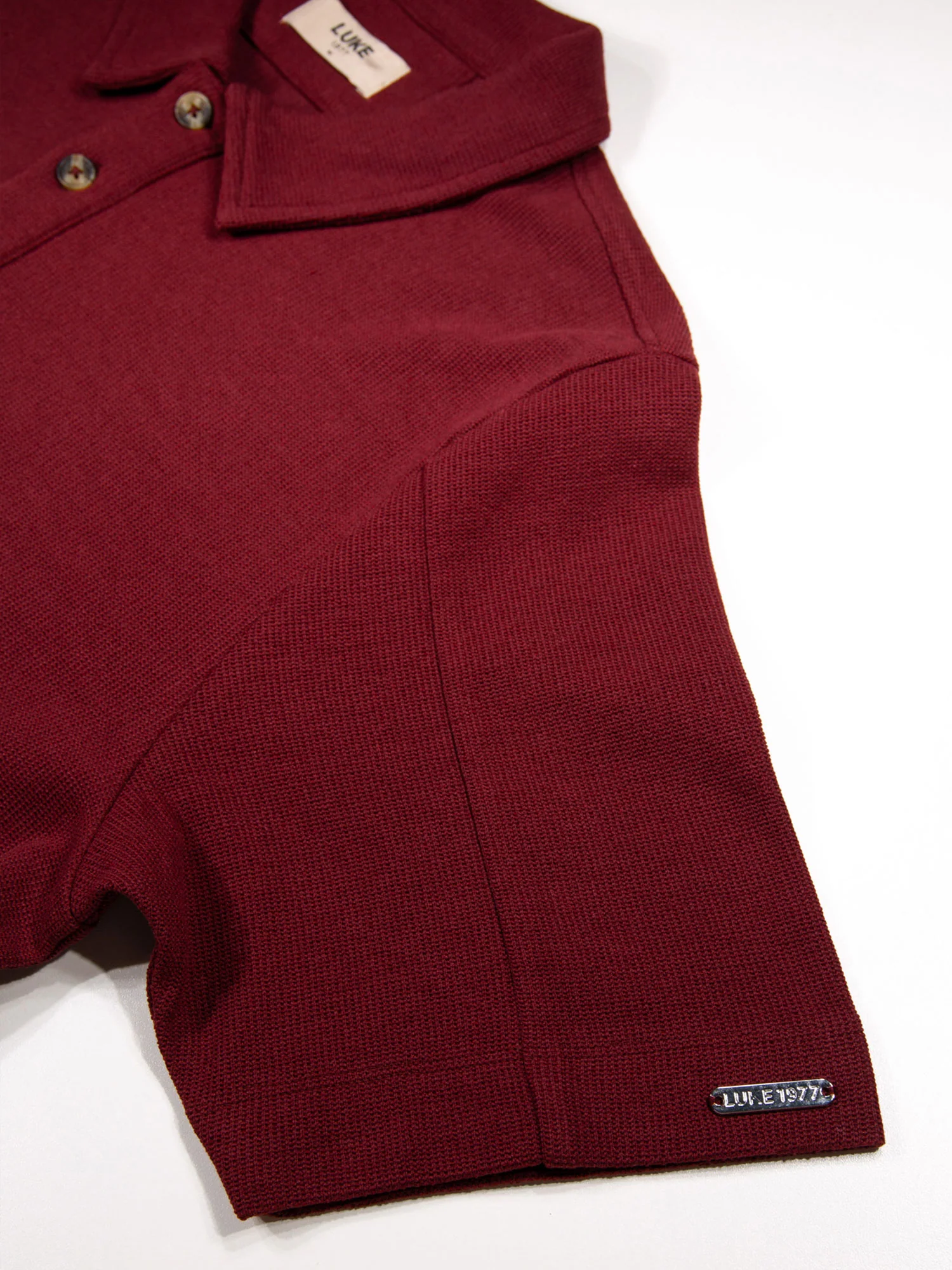 FUEGO TEXTURED WAFFLE POLO - Image 8