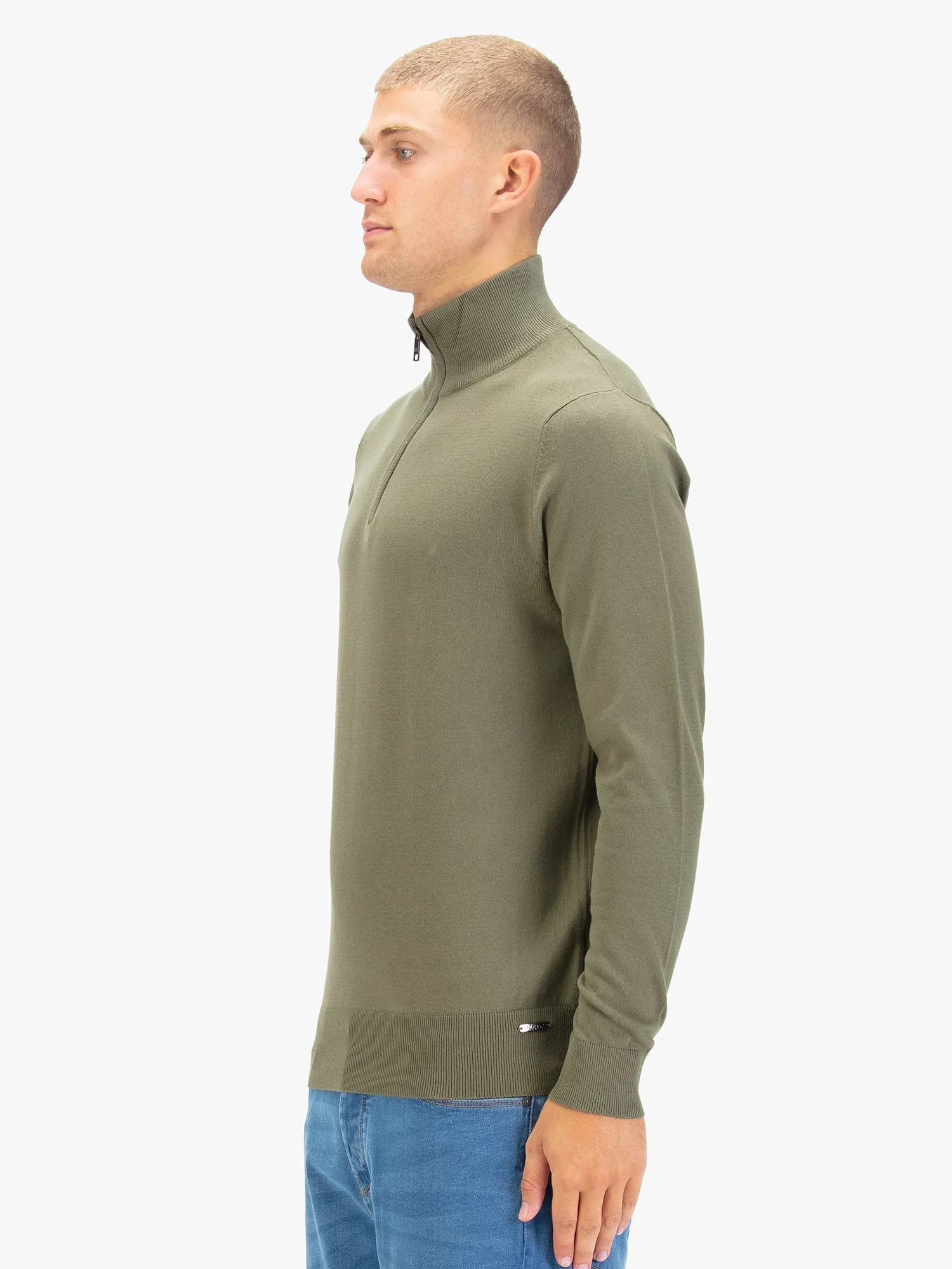 JACOB 1000 QUARTER ZIP KNITTED JUMPER - Image 3