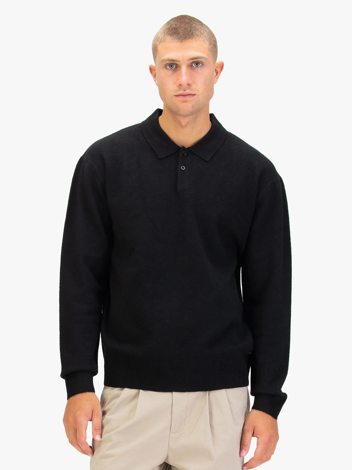 KINGSBRIDGE LONG SLEEVE KNITTED POLO - Image 2
