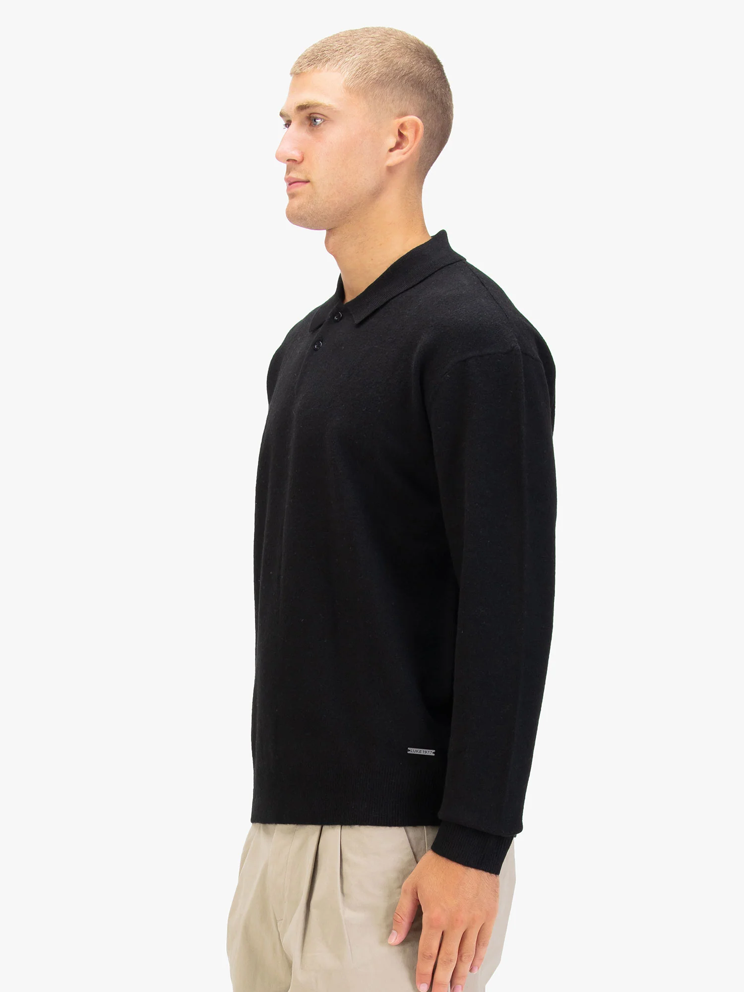 KINGSBRIDGE LONG SLEEVE KNITTED POLO - Image 3