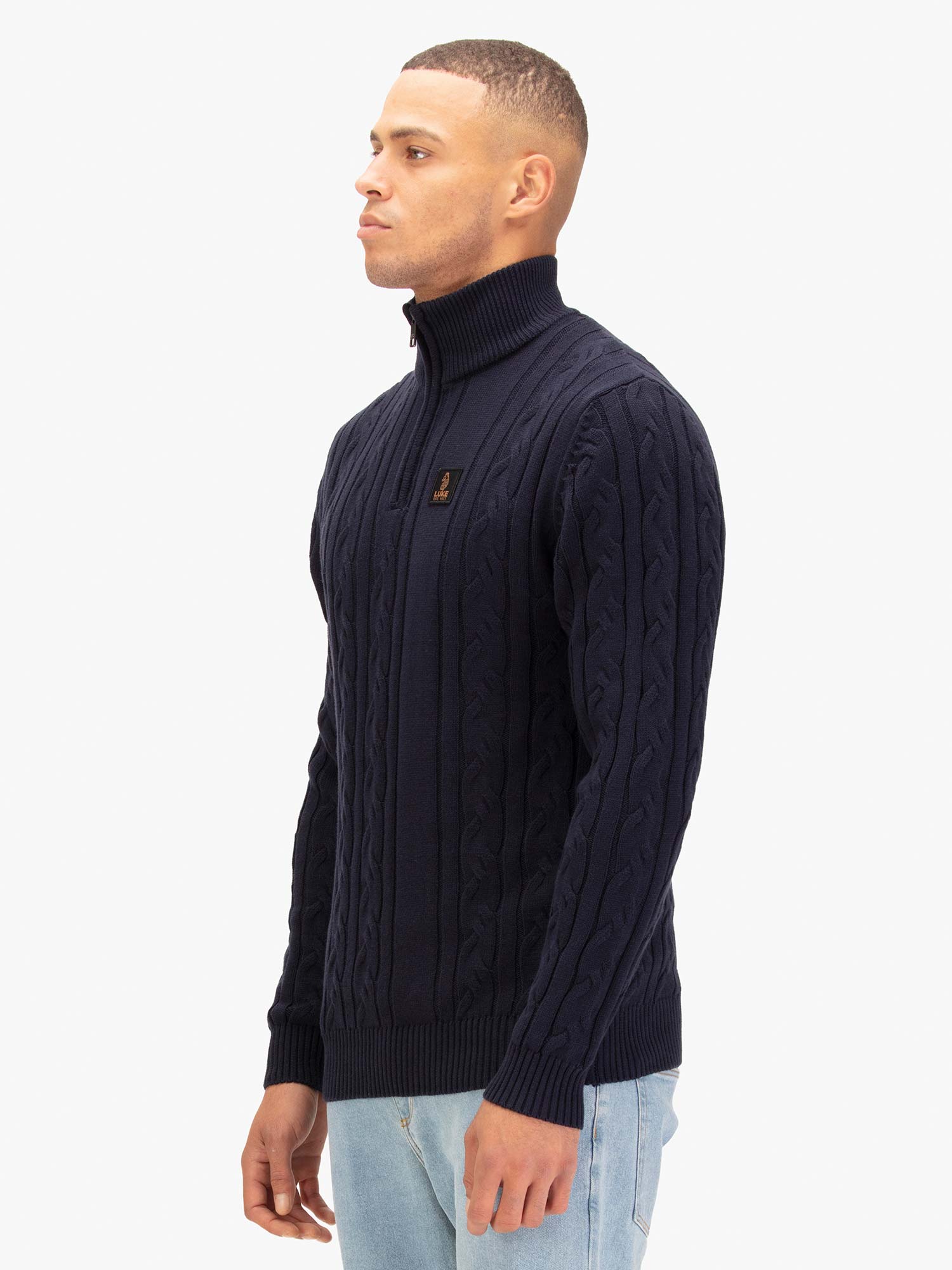 MERTON QUARTER ZIP KNITTED JUMPER - Image 3