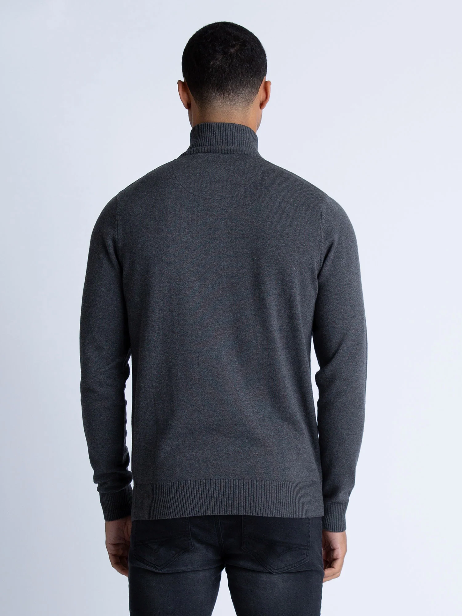 PRETENDER QUARTER ZIP KNITTED JUMPER - Image 4
