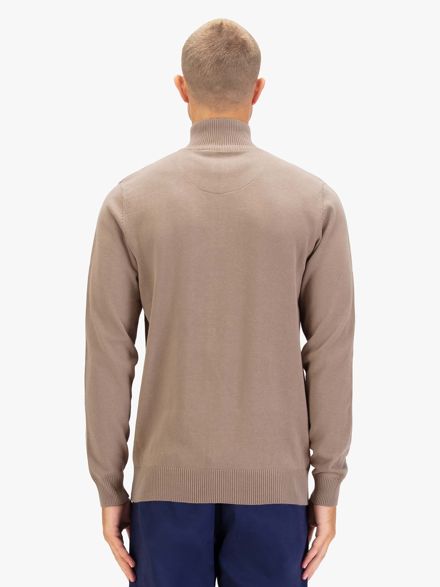 PRETENDER QUARTER ZIP KNITTED JUMPER - Image 4